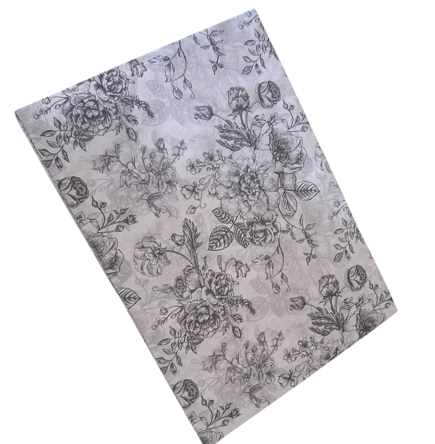 Floral patterned paper on a white background