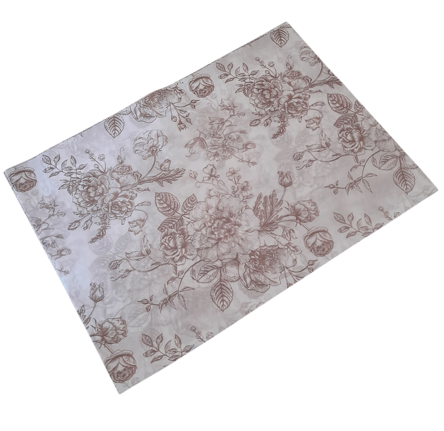 Floral patterned paper on a white background