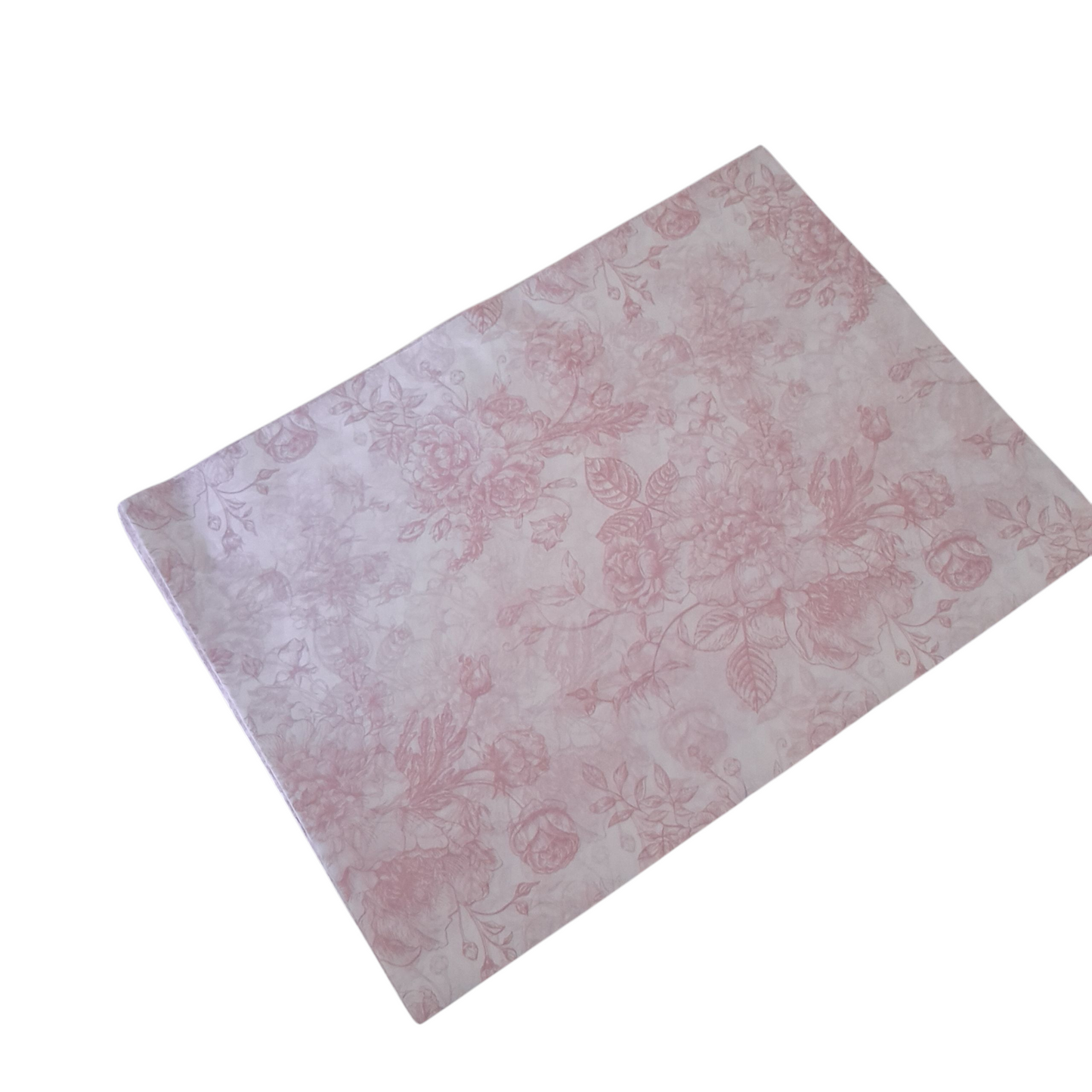 Floral patterned paper on a white background