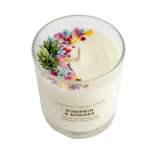 Clare`Mont Candles Pumpkin & Mimosa hand poured candle