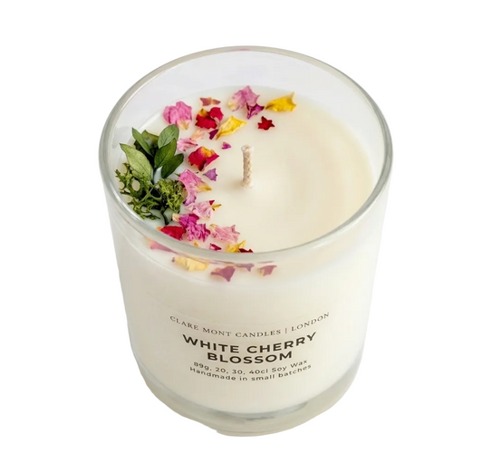 White Cherry Blossom Clare`Mont Candle