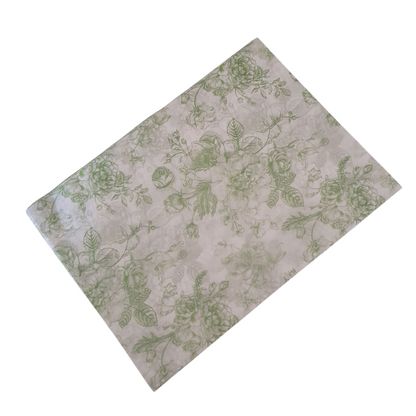 Floral patterned paper on a white background
