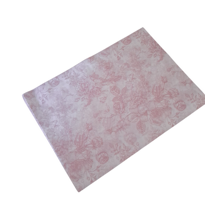 Floral patterned paper on a white background