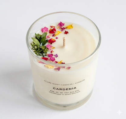 Clare`Mont Candles Gardenia candle hand poured
