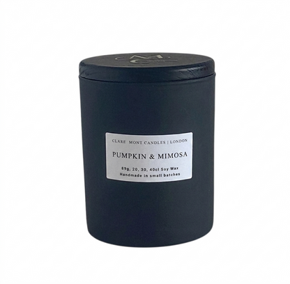 Clare' Mont Candles Pumpkin & Mimosa hand-poured soy candle East London