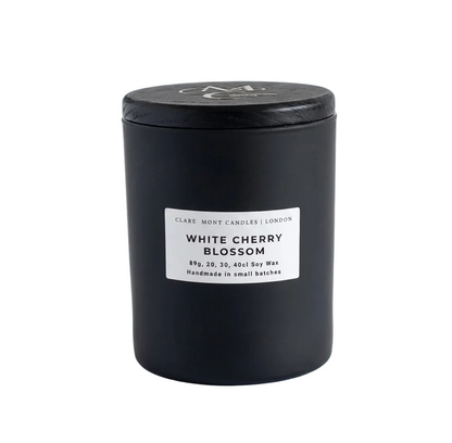 Clare' Mont Candles White Cherry Blossom hand-poured soy candle East London